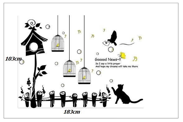 Decal hàng rào tổ chim 2